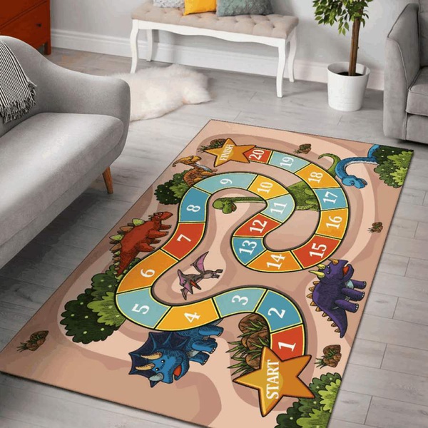 Custom Areas Rug Dino Counting Game Rug - Gift For Family