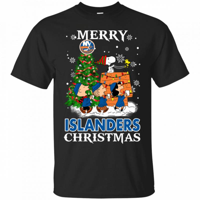 Merry New York Islanders Christmas Snoopy Ugly Sweater Style Shirts