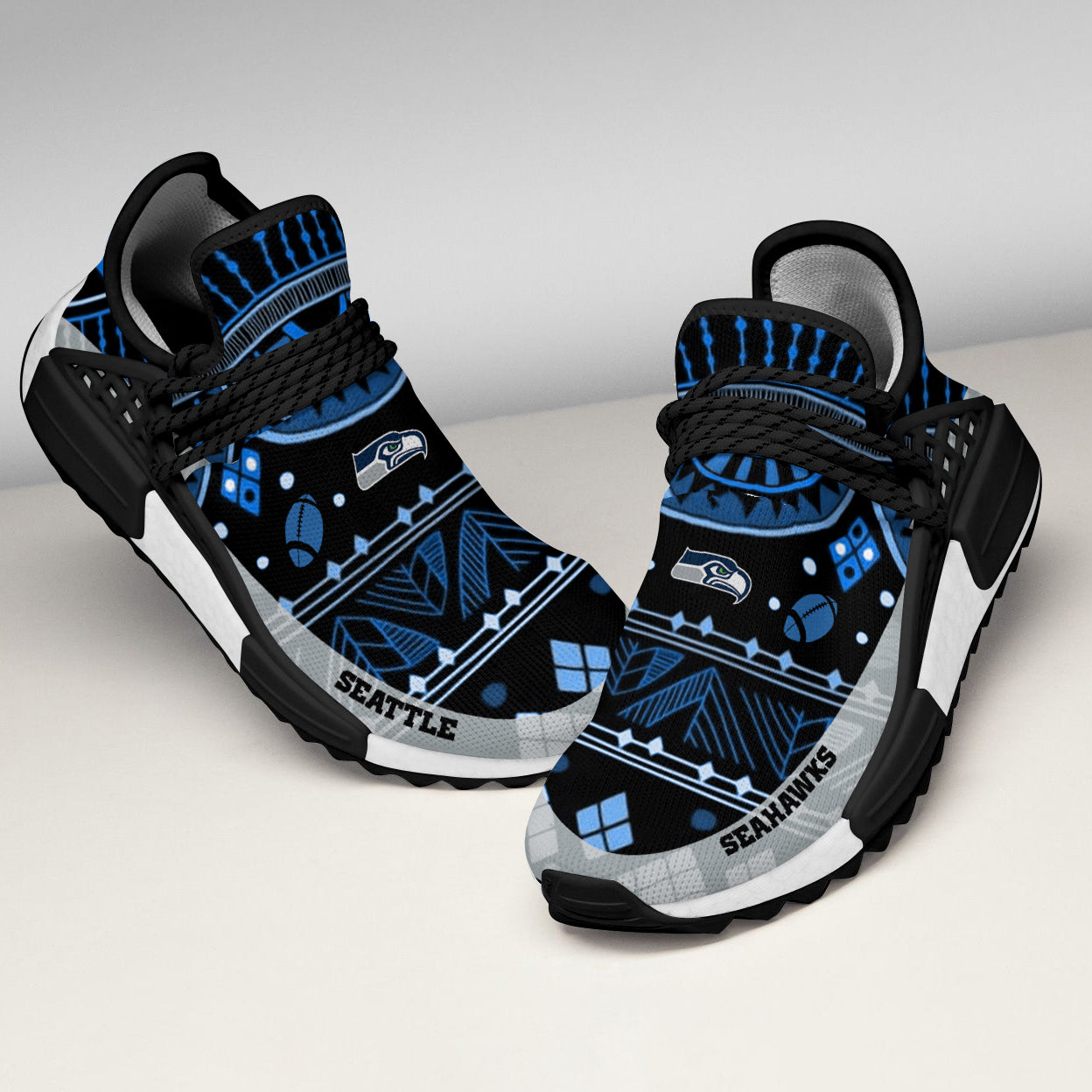 Amazing Pattern Human Race Seattle Seahawks Shoes For Fans