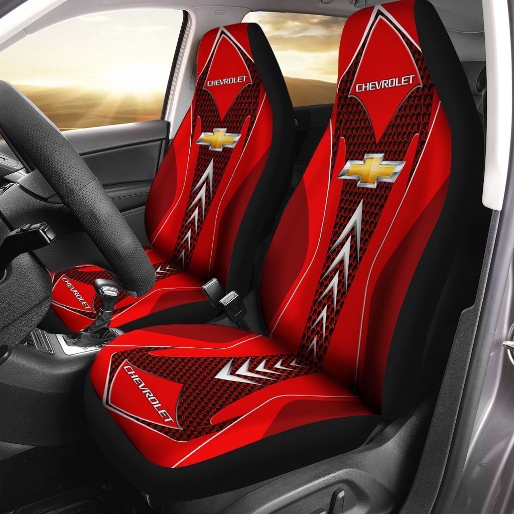 Chevrolet Tll Car Seat Cover (Set Of 2) Ver 3 (Red)