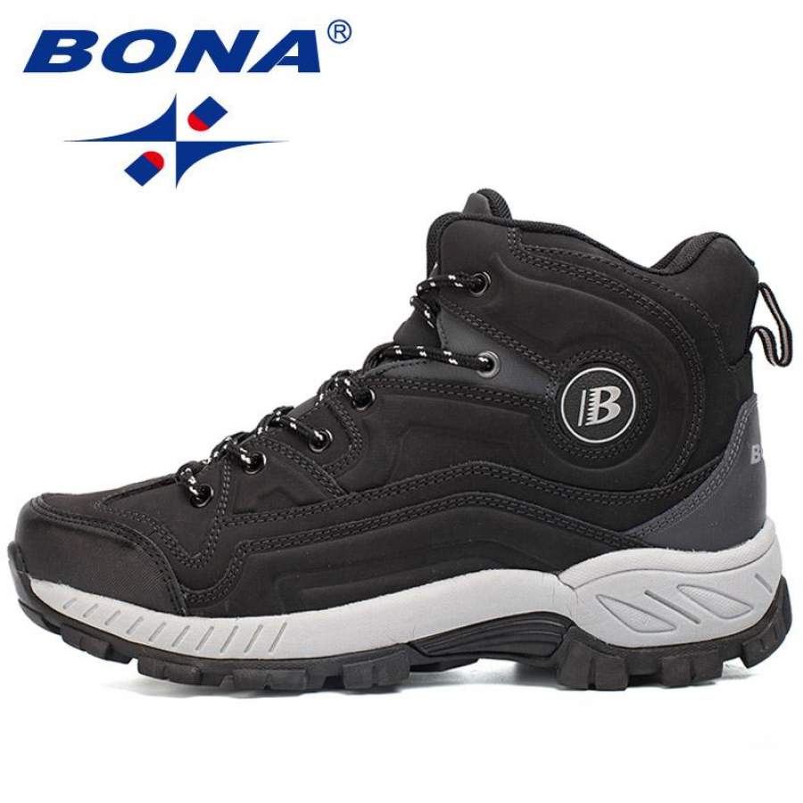 BONA New Typical Style Men Hiking Shoes High-Cut Sport Shoes Outdoor Jogging Athletic Shoes Comfortable Sneakers Free Shipping