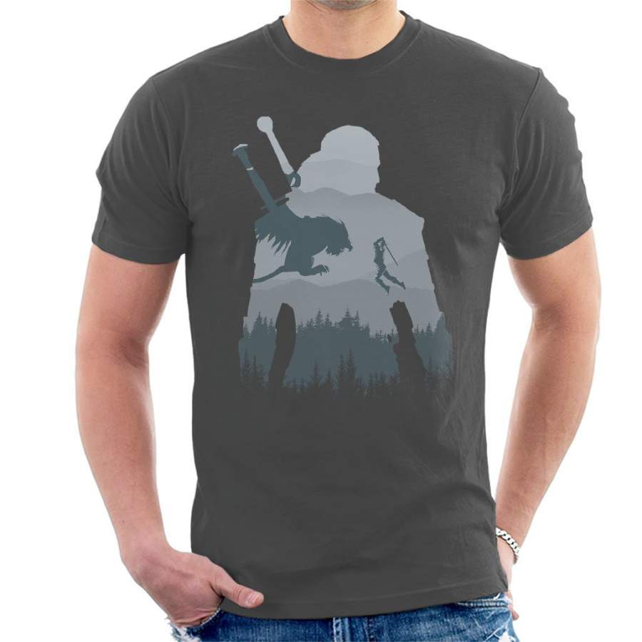 Wild Silhouette The Witcher Men’s T-Shirt – Kabusvuya
