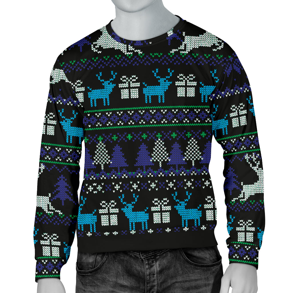 Ugly Christmas Black Purple And Blue Men’S Sweater