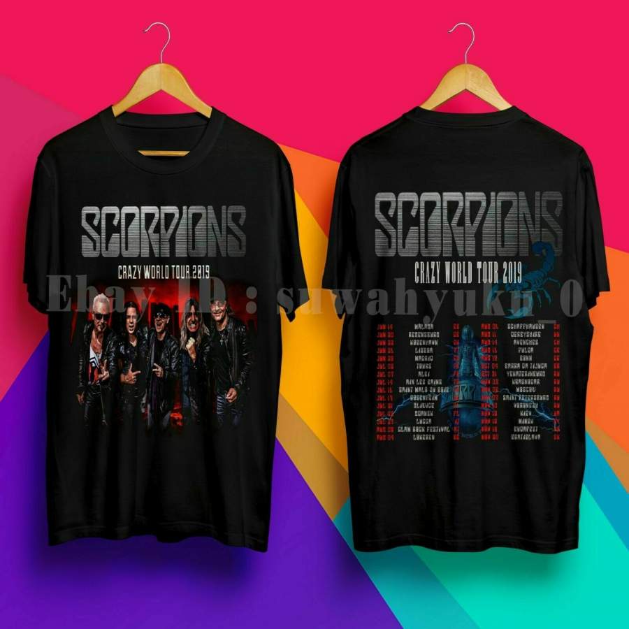 New Scorpions Crazy World Tour 2022 T Shirt Size XS – 3XL