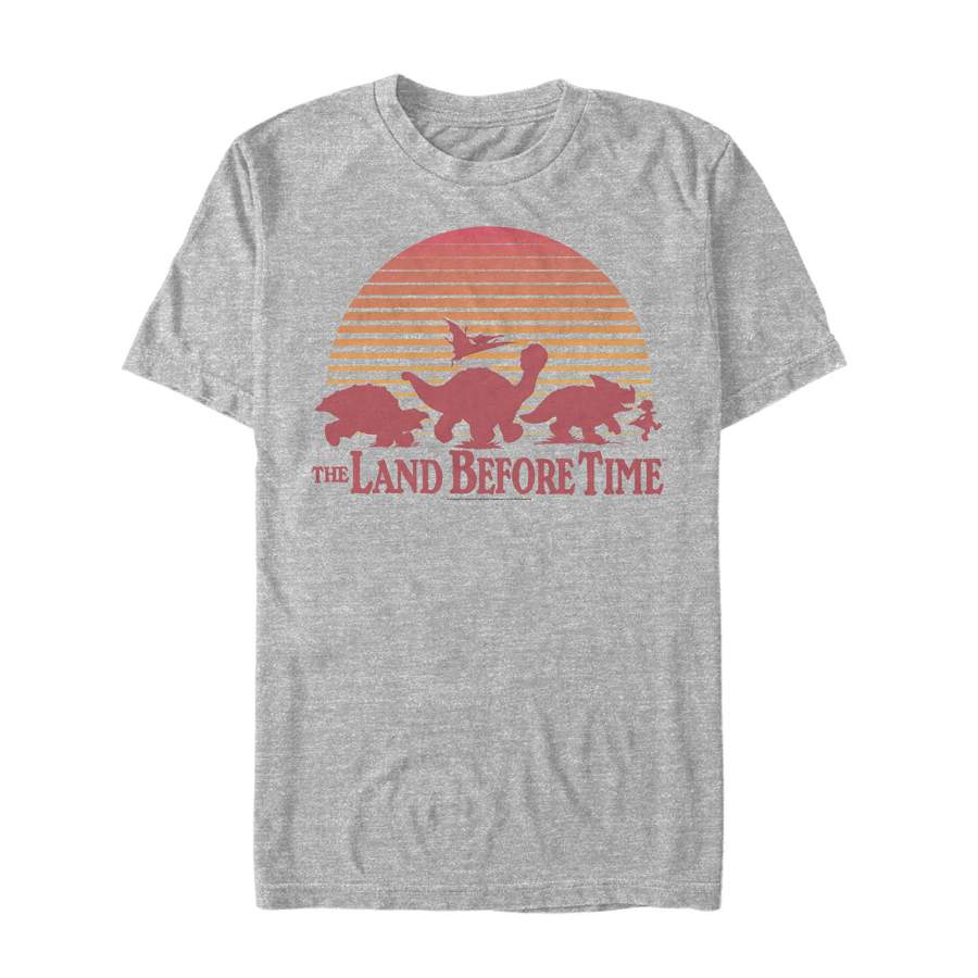 The Land Before Time Men’s Retro Sunset Silhouette  T Shirt