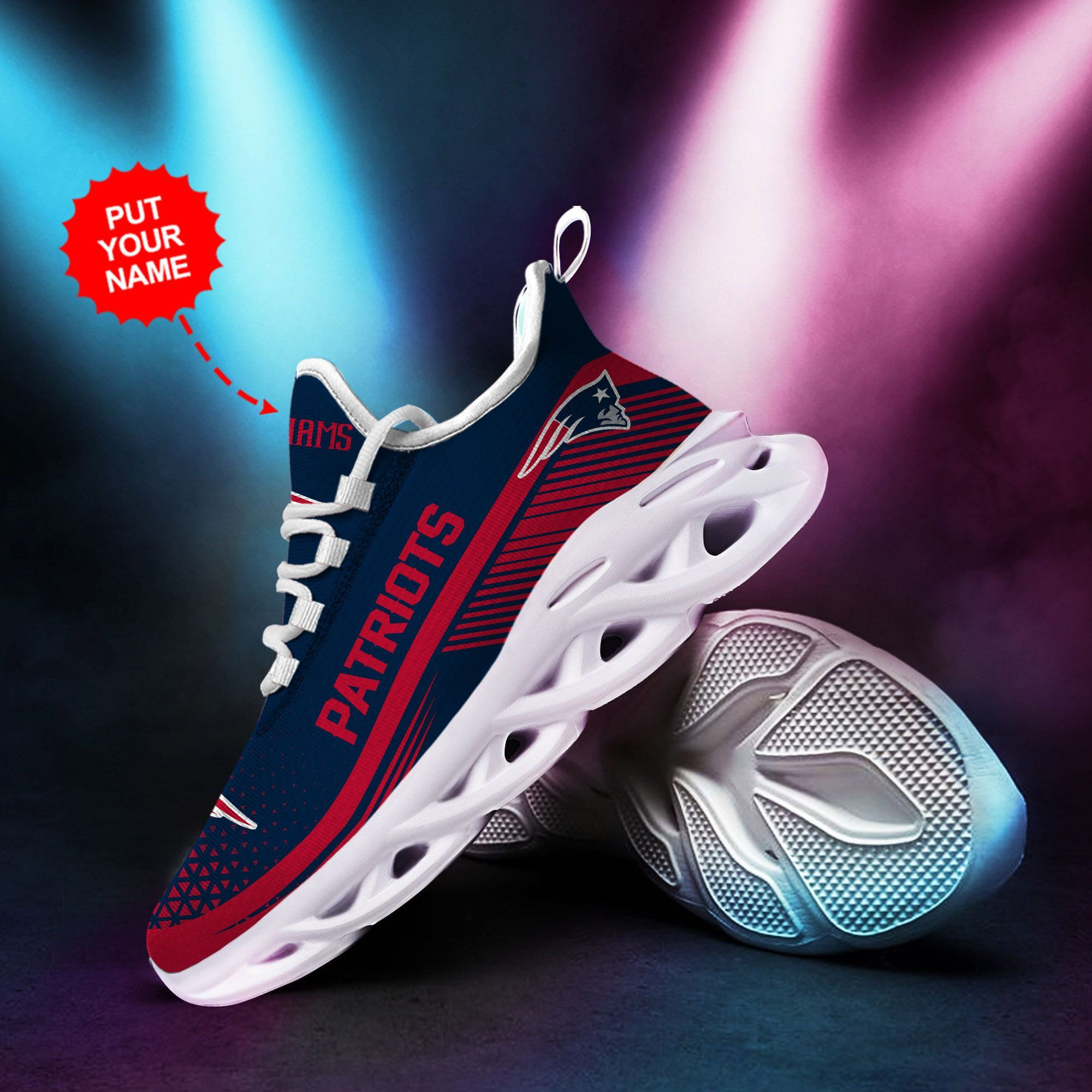 New England Patriots Custom Personalized Max Soul Sneakers Running Sports Shoes For Men Women