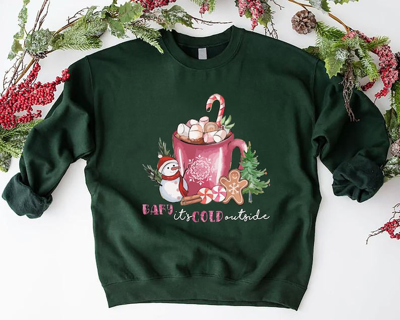 Coffee Lover Christmas Sweatshirt 2D Crewneck Sweatshirt All Over Print Sweatshirt For Women Sweatshirt For Men Sws5095