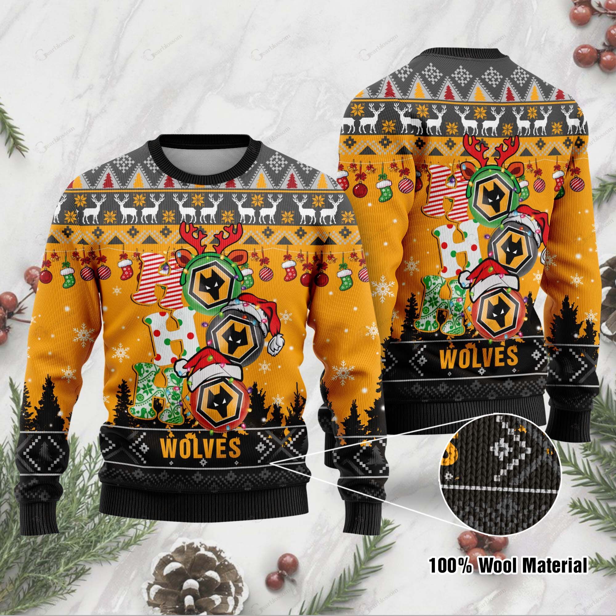 Wolves Ugly Sweater 05 M1BTH0039