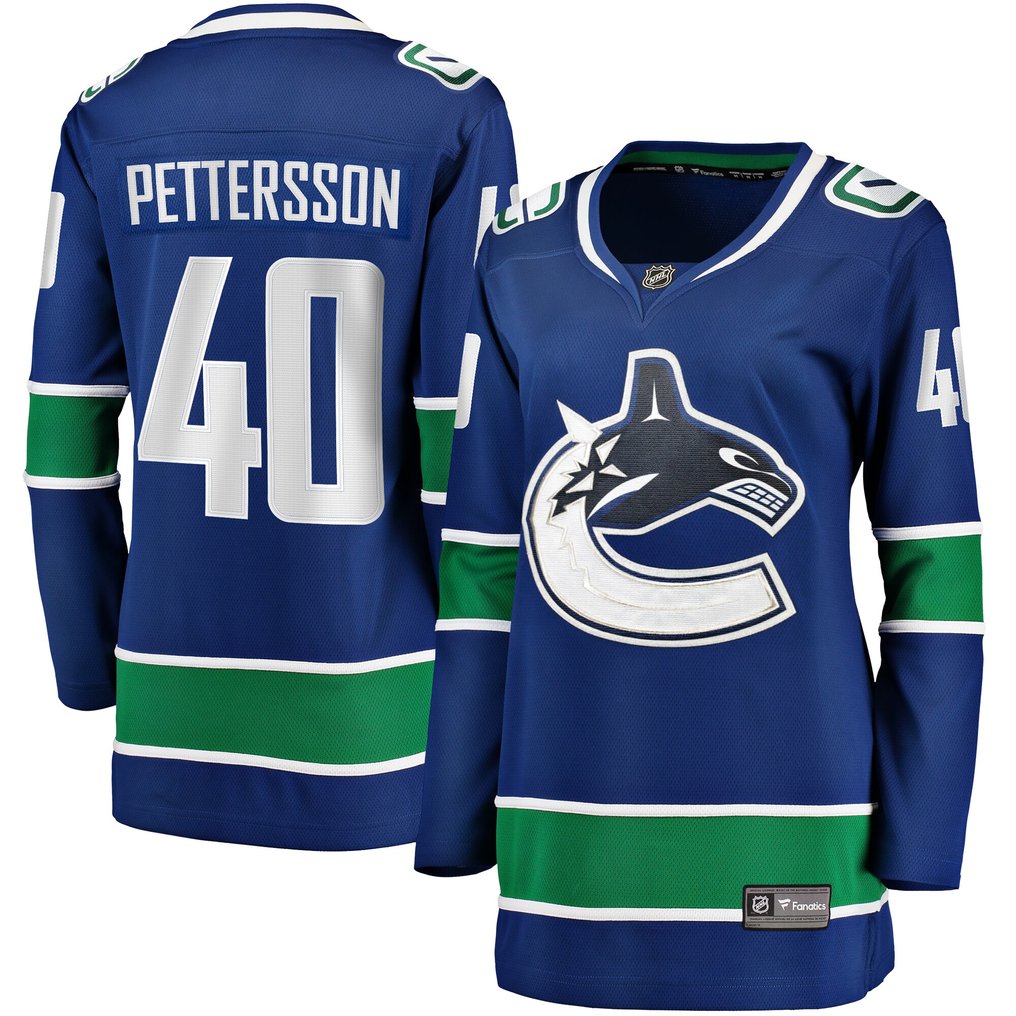 Women's Vancouver Canucks Elias Pettersson Blue Home Premier Breakaway Player Jersey