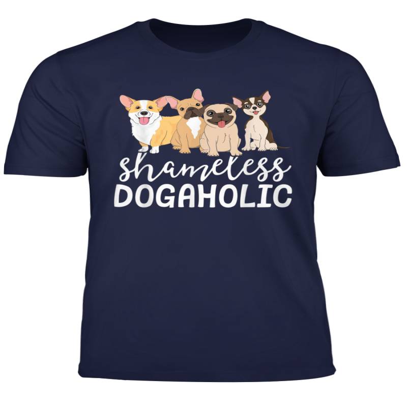 Shameless Dogaholic Vet Tech Veterinarian Puppy Dog Addict T Shirt