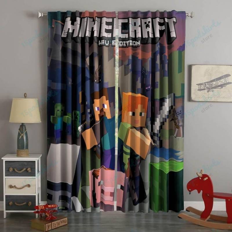 3D Printed Minecraft Style Custom Living Room Curtains