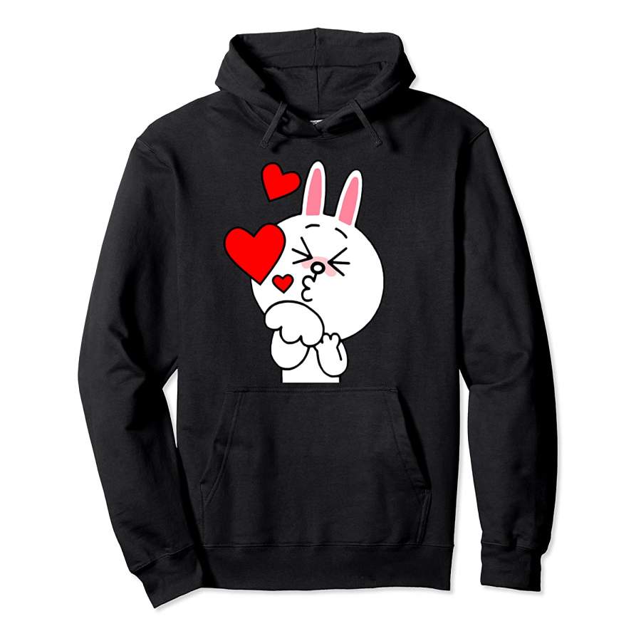 Cute Cony Bunny Rabbit Brown Bear Lover Blowing Kisses Kiss Pullover Hoodie Unisex 3D All Over Print