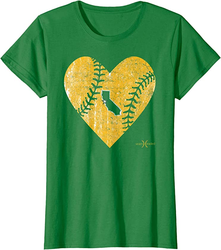 Vintage Oakland Baseball Heart T-Shirt