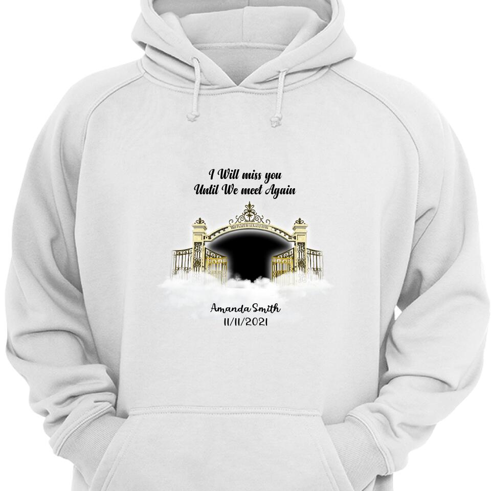 Entrance To Heaven Gate Memorial Upload Photo A Big Piece Of My Heart Lives In Heaven Hoodie – Trending Personalized