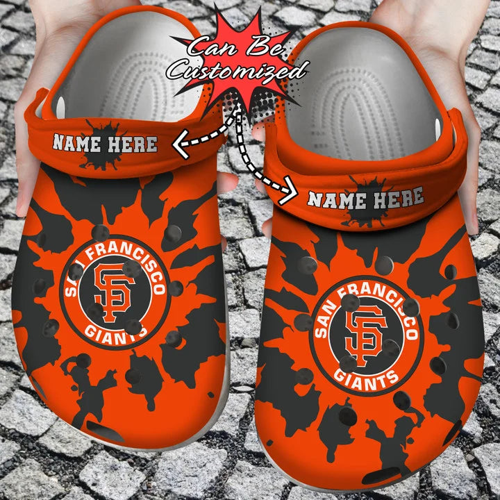 Baseball Crocss – Personalized Sf Giants Color Splash Clog Shoes