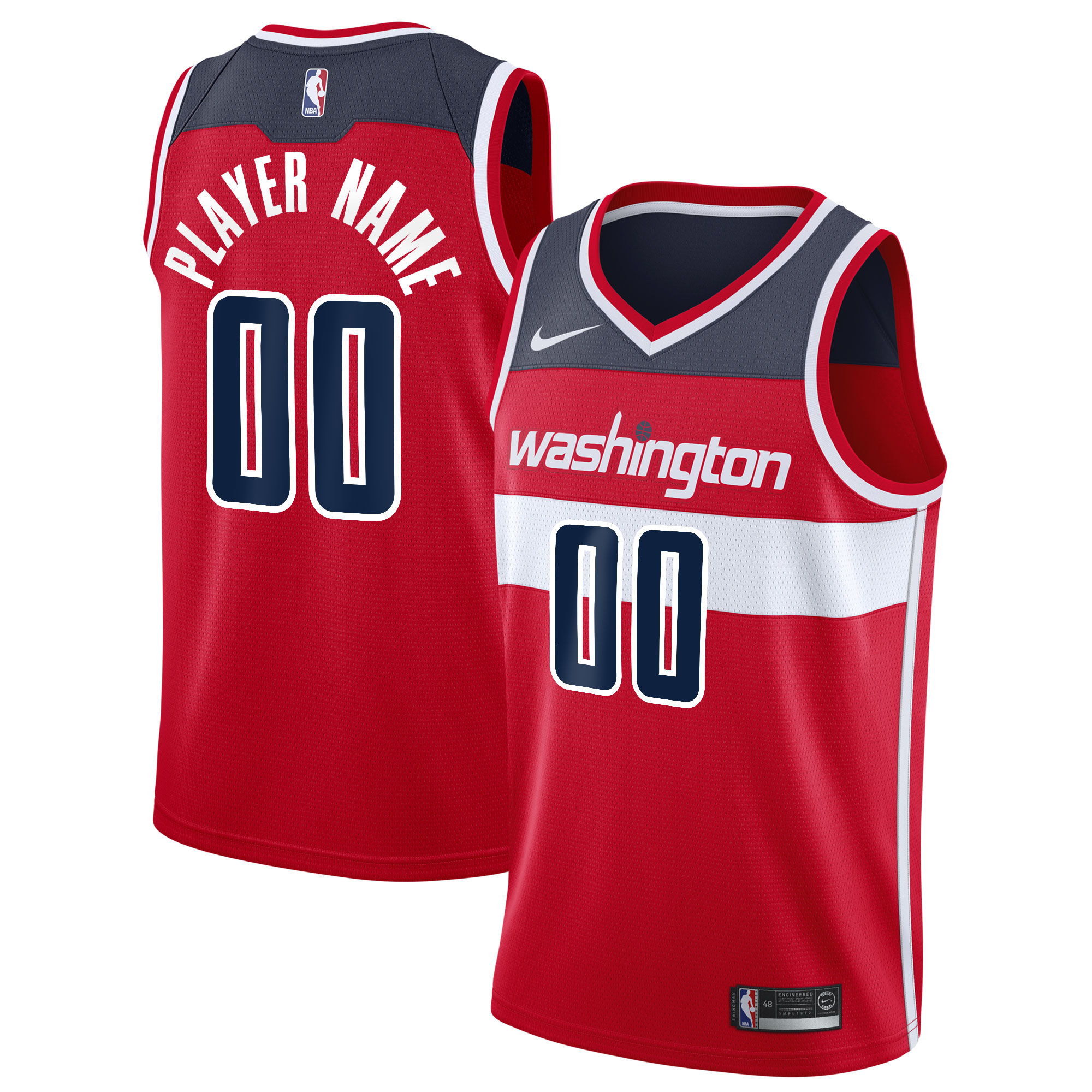 Washington Wizards 2020/21 Swingman Custom Jersey – Icon Edition – Red