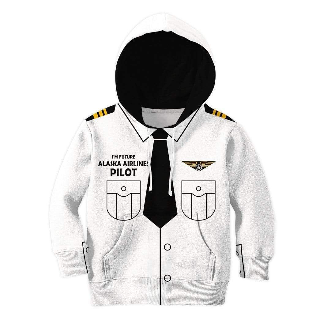 Kid Custom Hoodies T-Shirt I’M Future Alaska Airlines Pilot Apparel