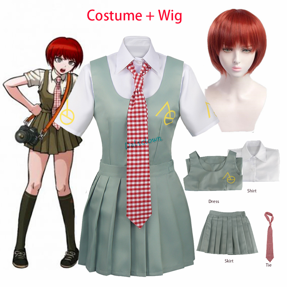 Anime Danganronpa Mahiru Koizumi Cosplay Costume Japanese Uniform Sailor Suit Women Dress Girls Clothing alx