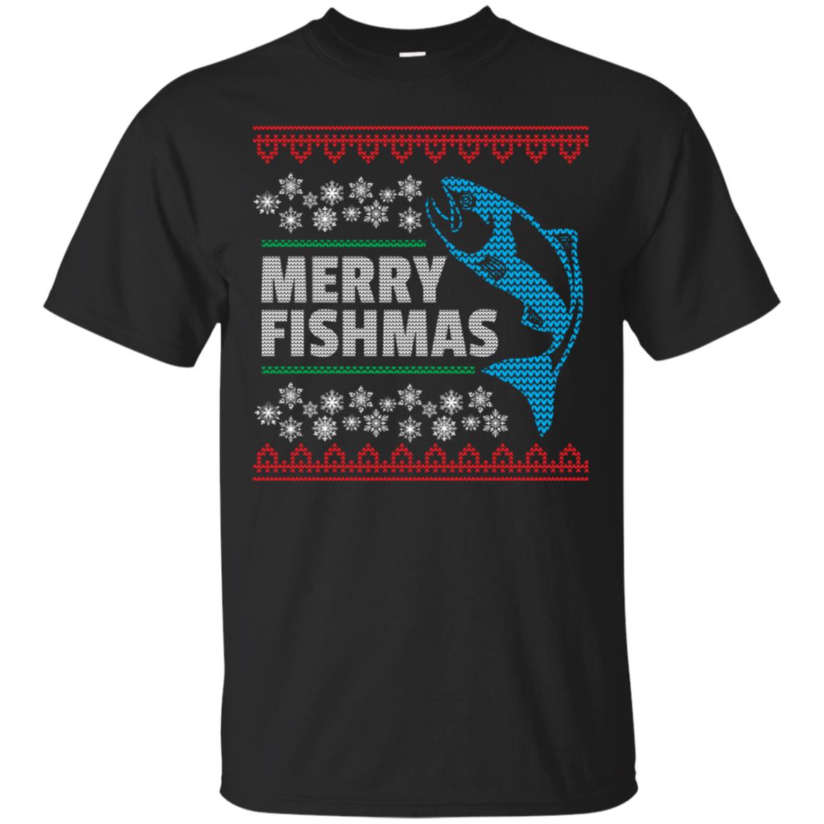 Ugly Christmas Fishing Fisherman T-Shirt