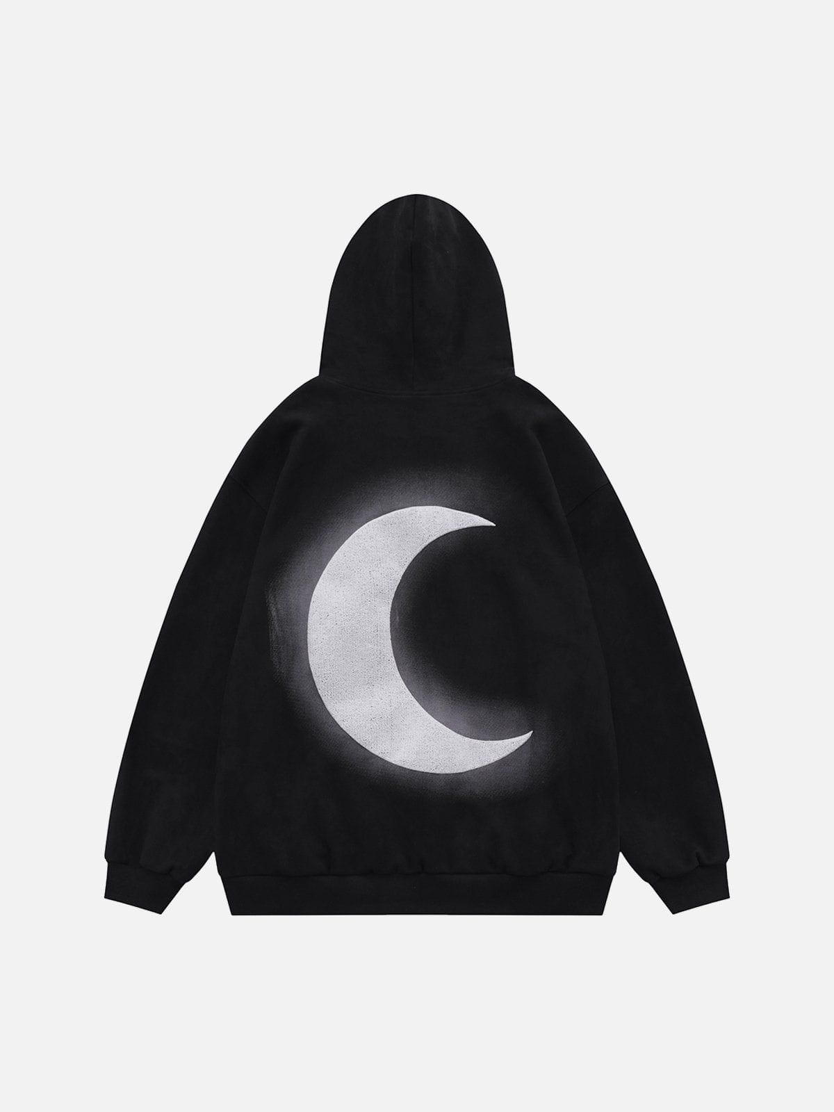 Talishko™ – Suede Moon Print Hoodie