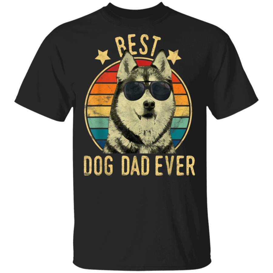 Best Dog Dad Ever Siberian Husky Father’s Day Gift T-Shirt