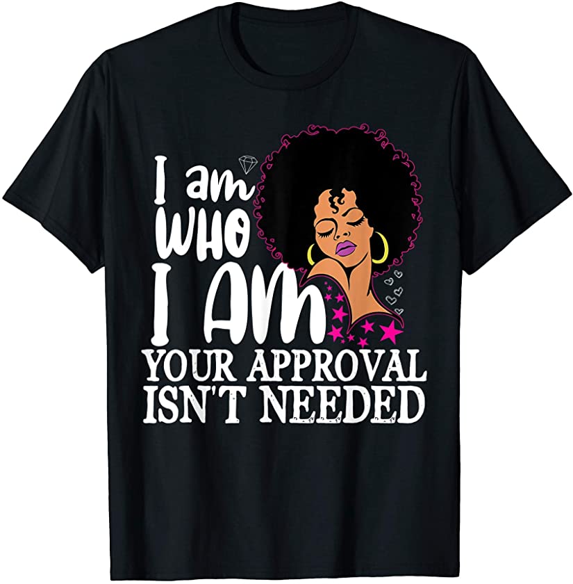 Black Queen Gifts Curly Natural Afro African American Women T-Shirt