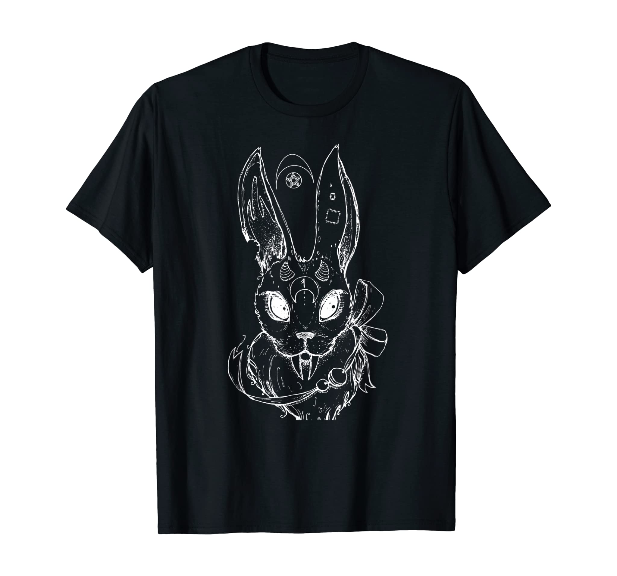 Goth Rabbit Bunny Gothic Pentagram T-Shirt