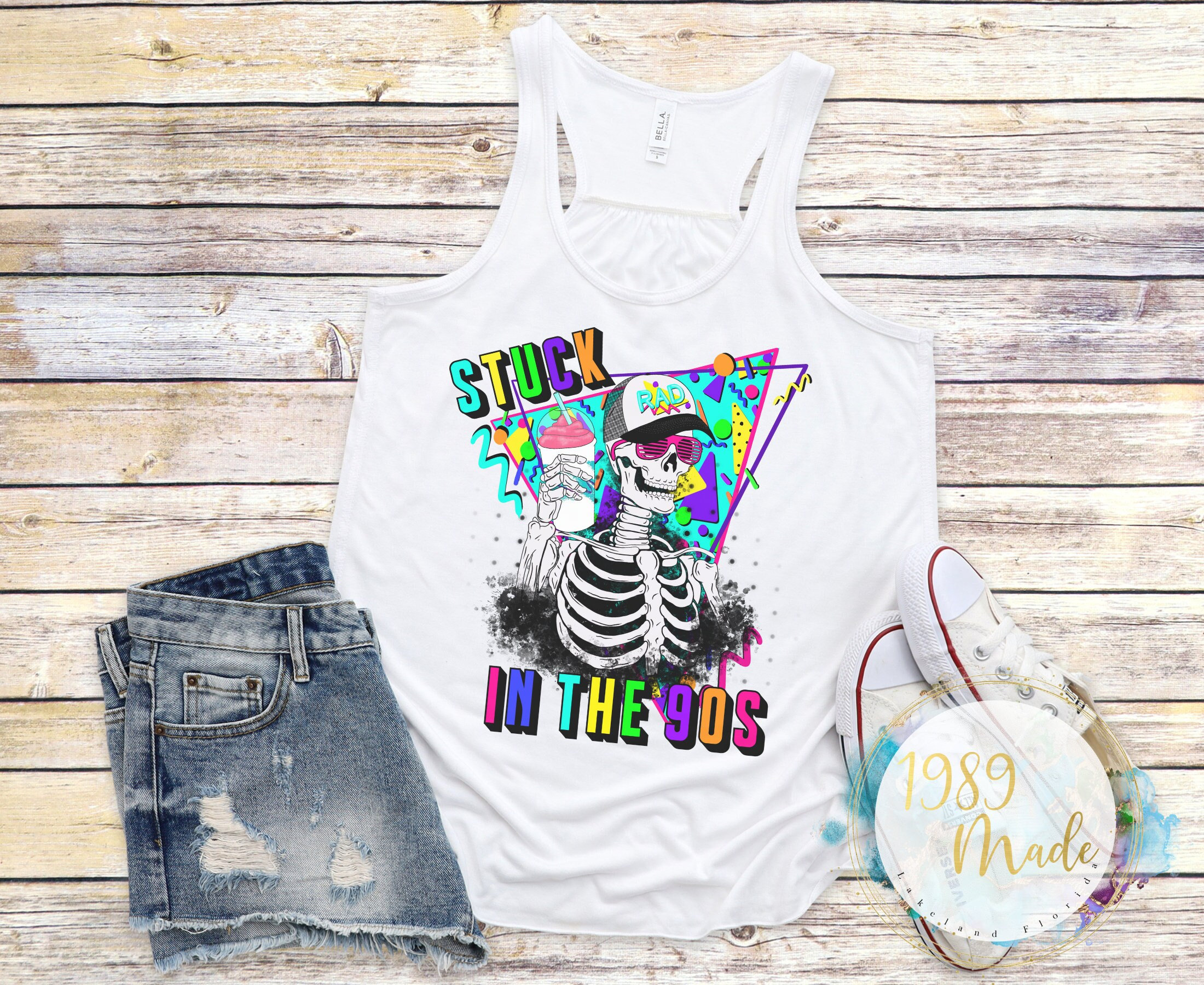 Stuck In The 90’S Retro Skelly Tank