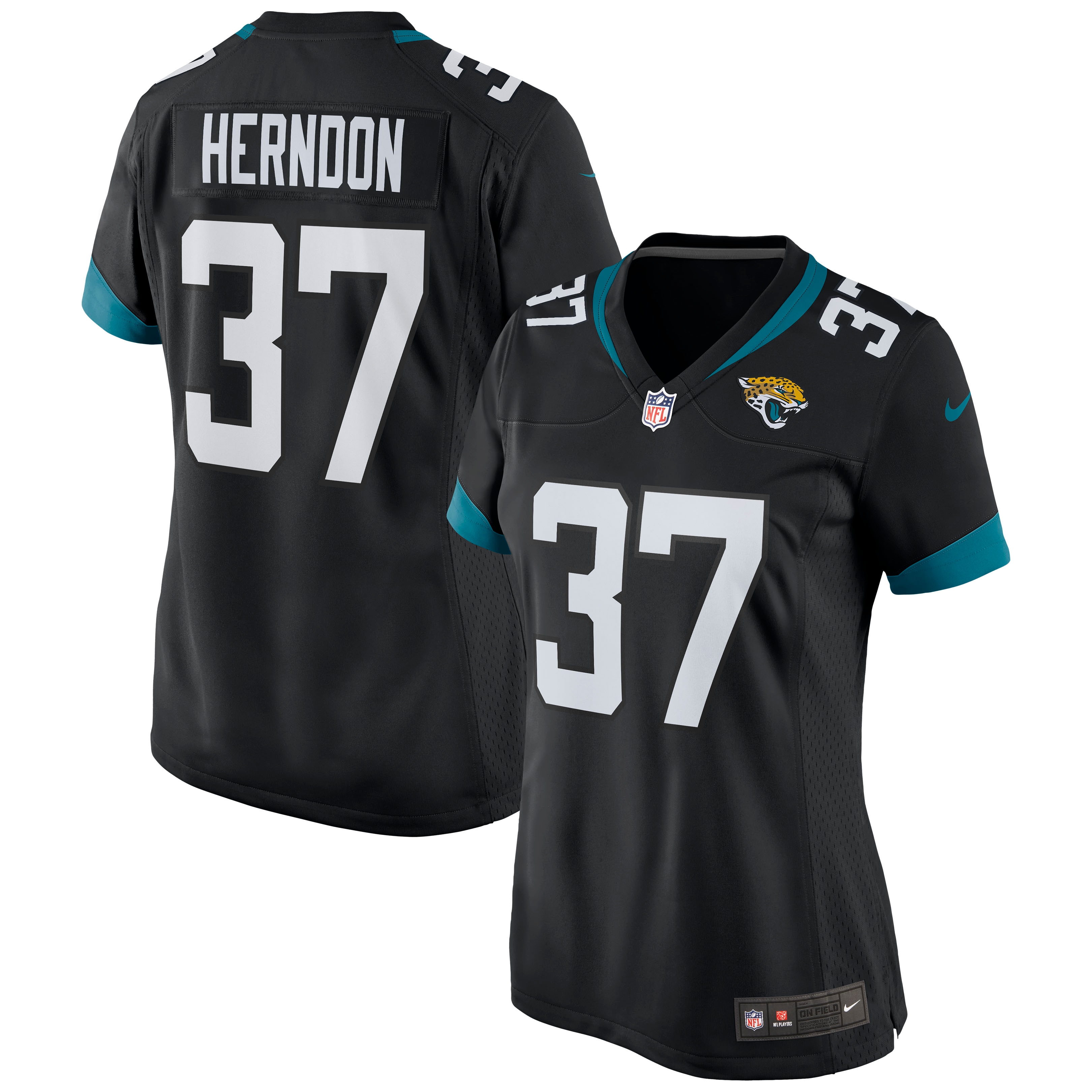 Women’s Jacksonville Jaguars Tre Herndon Black Game Jersey