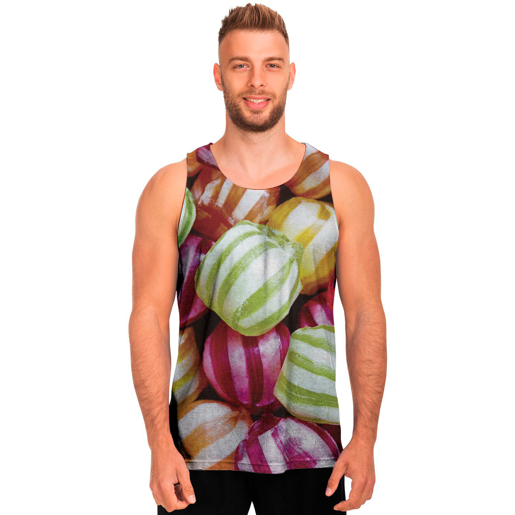 Colorful Candy Ball Print Men’S Tank Top