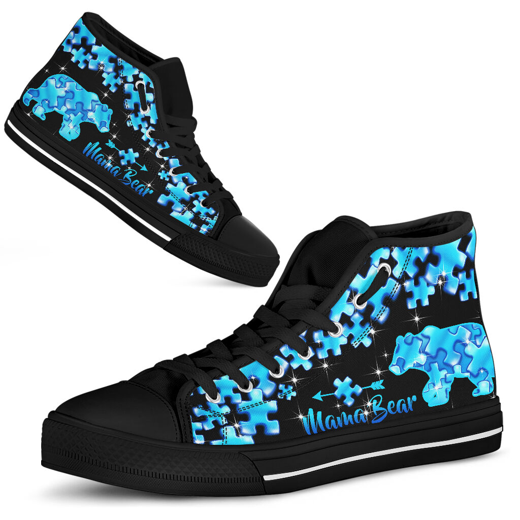 Autism Mom Mamabear Mother’S Day Autism Awareness High Top Shoes 0622