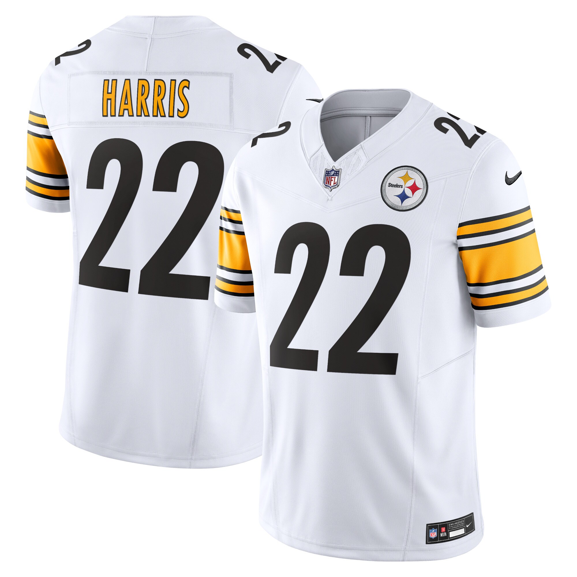 Men’s Pittsburgh Steelers Najee Harris White Vapor F.U.S.E. Limited Jersey