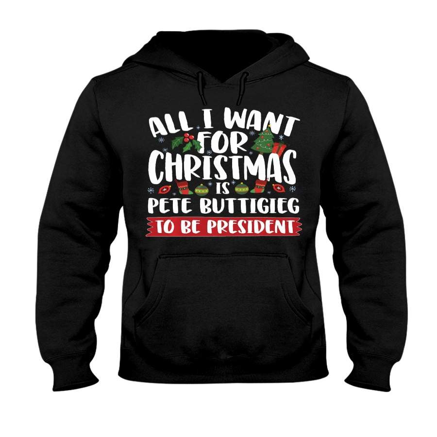 All I Want For Christmas Is Pete Buttigieg To Be President Hoodie