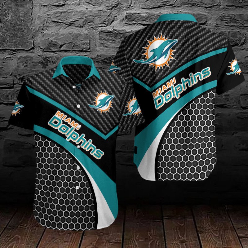 Miami Dolphins Button Shirts Bg197