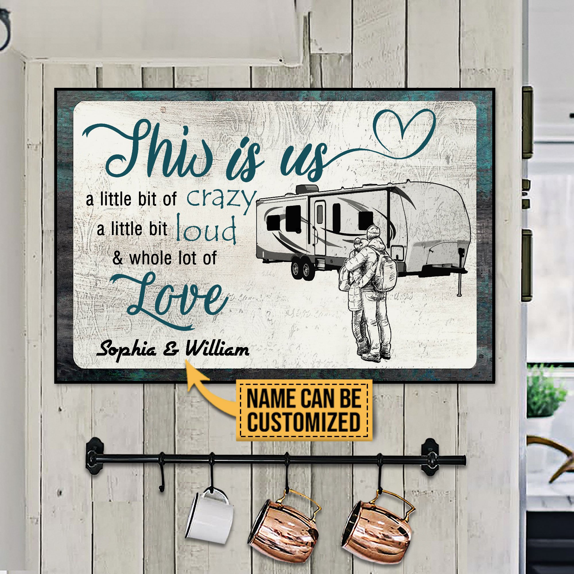 Personalized Camping Couple Travel Trailer This Is Us Customized Poster