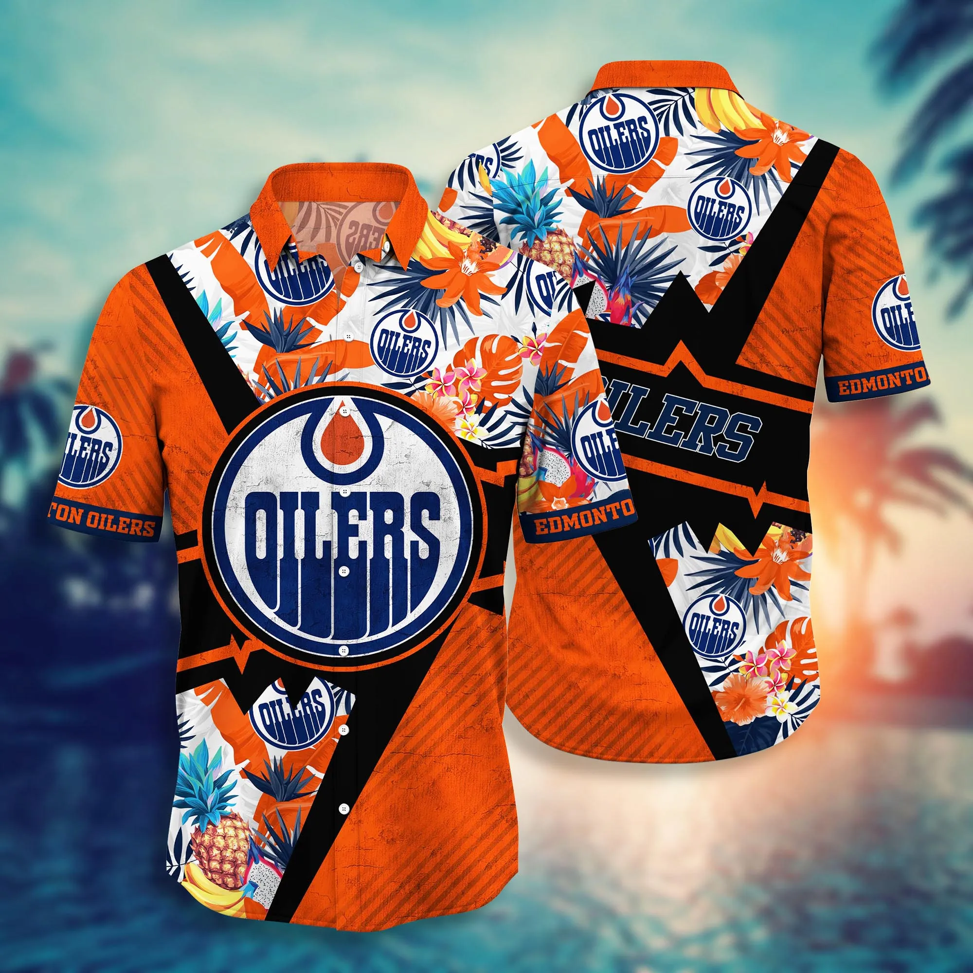 Edmonton Oilers Nhl Hawaiian Shirt Popsicles Aloha Shirt