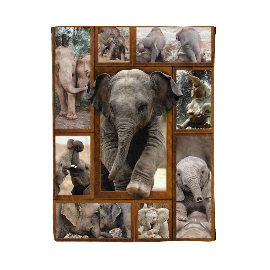 Fohgifts – Elephant 3D Fleece Blanket, heated car blanket, friends blanket, warm blanket, kids blanket