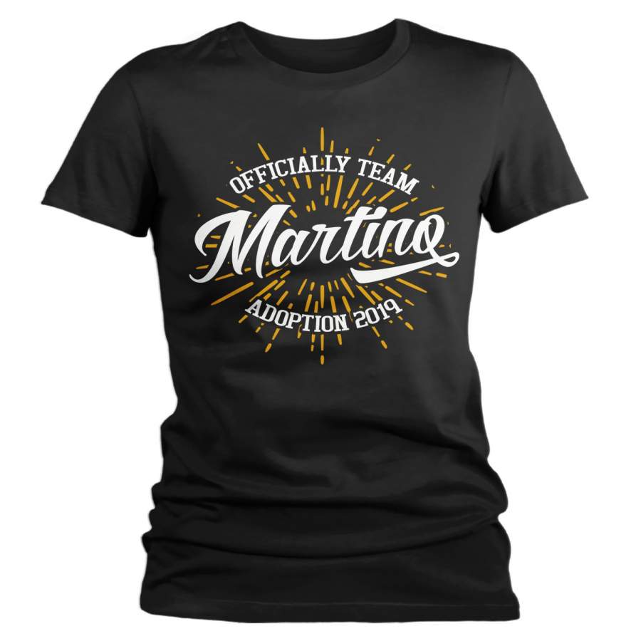 Women’s Personalized Adoption T Shirt Matching Custom Matching Family Team Shirts Adopt Adopting Tee Officially