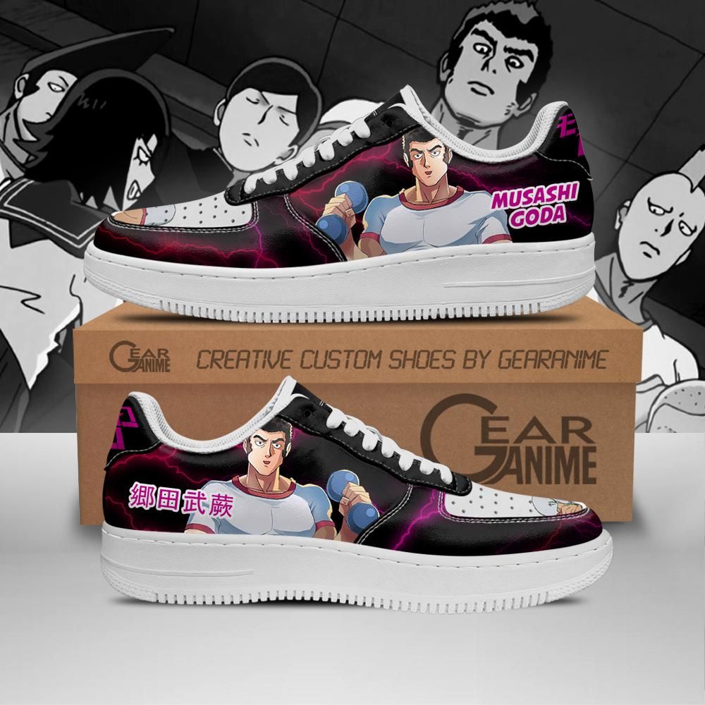 Musashi Goda Mob Pyscho 100 Air Force Shoes Sneakers Custom Anime