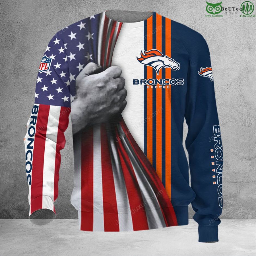 Denver Broncos America Flag Gift For Fan Ugly Wool Sweater Christmas V2