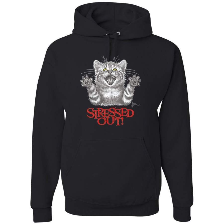 Stressed Out! Animal Lover Graphic Hoodie Sweatshirt