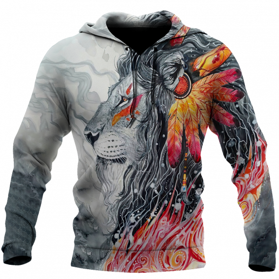 Unisex Hoodie All Over Print Lion Gifts Native Lion Over Printed Us Unisex Size Hoodie