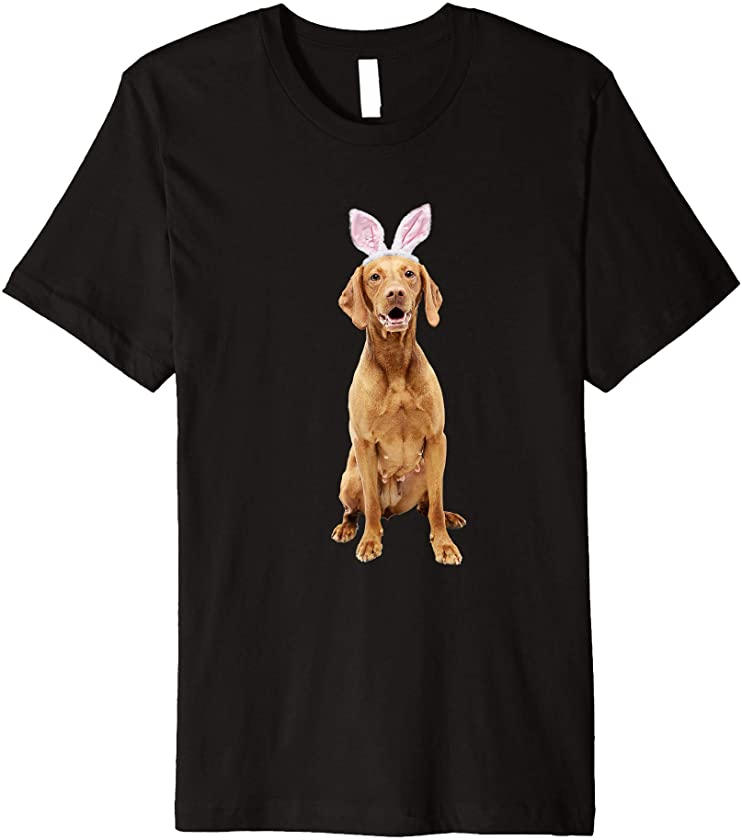 Vizsla Wearing Easter Bunny Ears Dog Premium T-Shirt