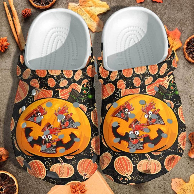 Funny Pumpkin Custom Shoes Clogs – Halloween Beach Shoes Clogs Birthday Gift For Friends