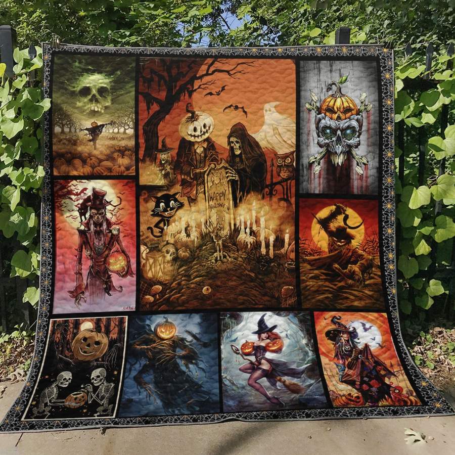 Pumpkin Halloween Quilt Blanket Christmas Gift Ideas