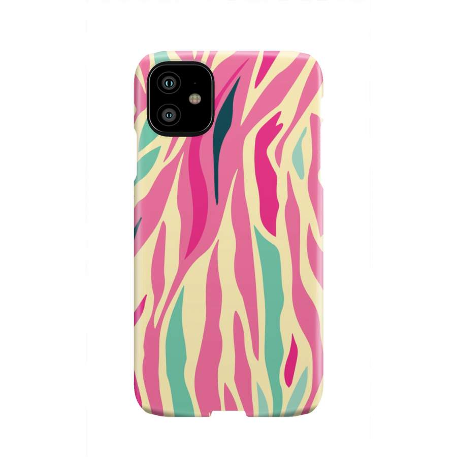 Pastel Zebra Pattern Print Phone Case