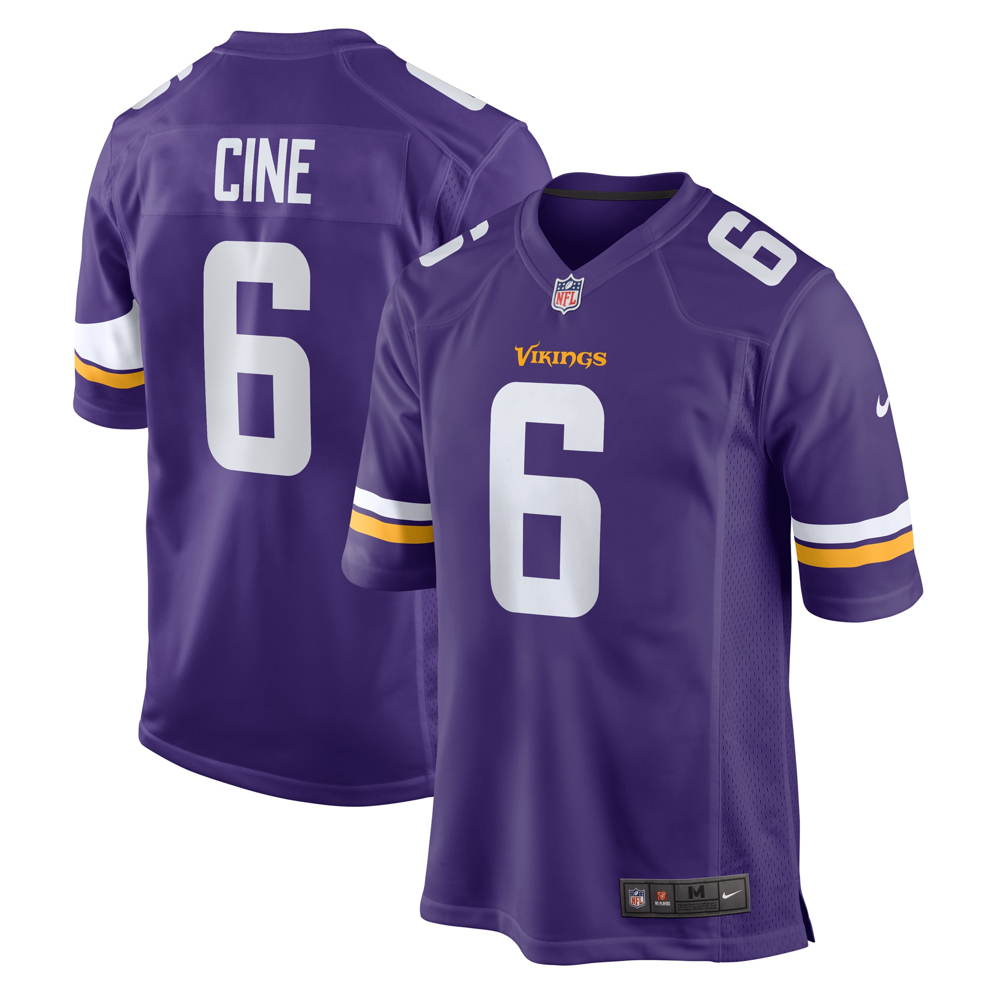 Men’s Minnesota Vikings Lewis Cine Purple Game Player Jersey