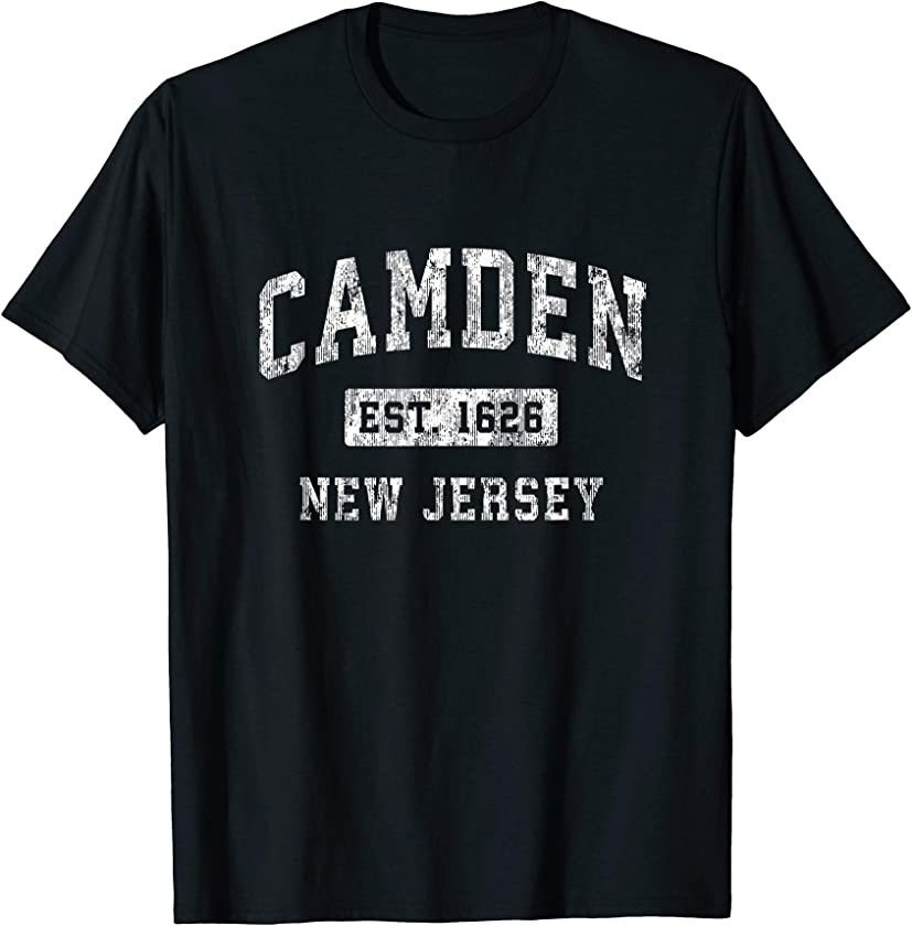 Camden New Jersey NJ Vintage Established Sports Design T-Shirt