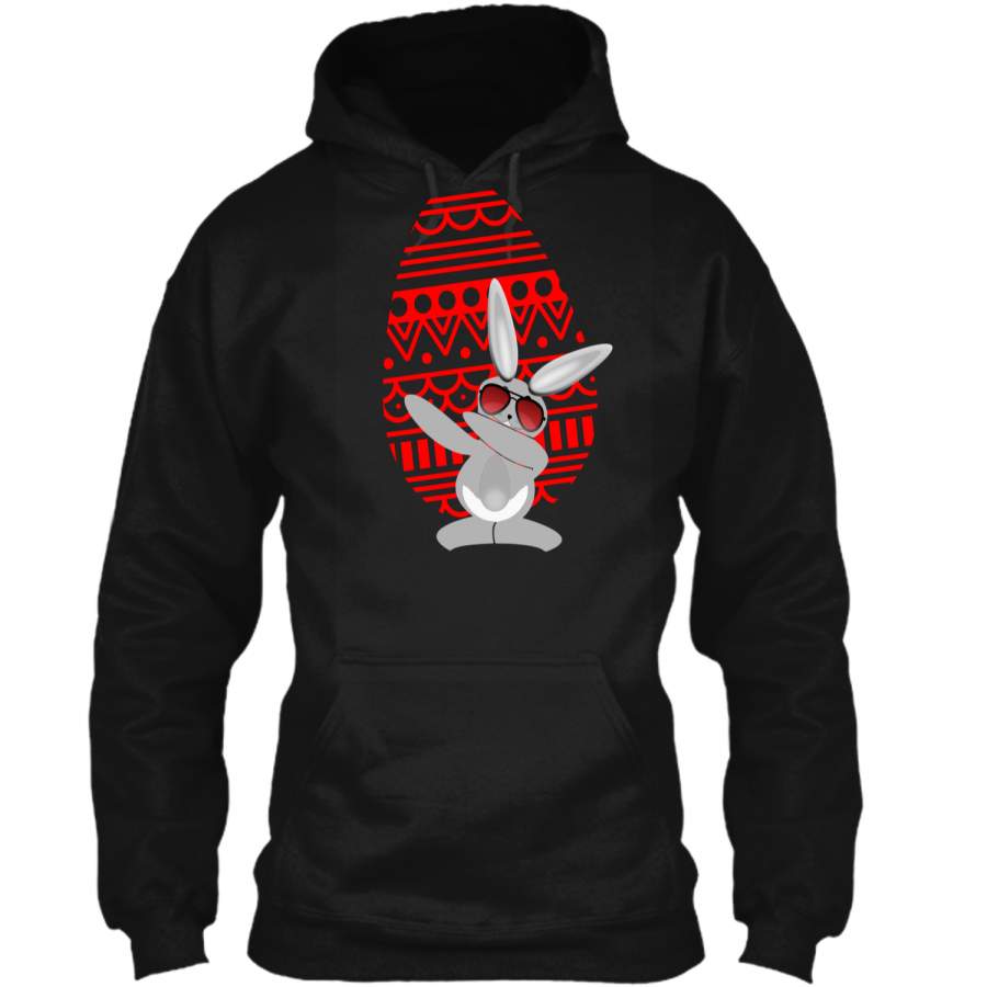 Dabbing Hip Hop Bunny Easter Egg Shirt Dab Rabbit Dance Pullover Hoodie 8 oz