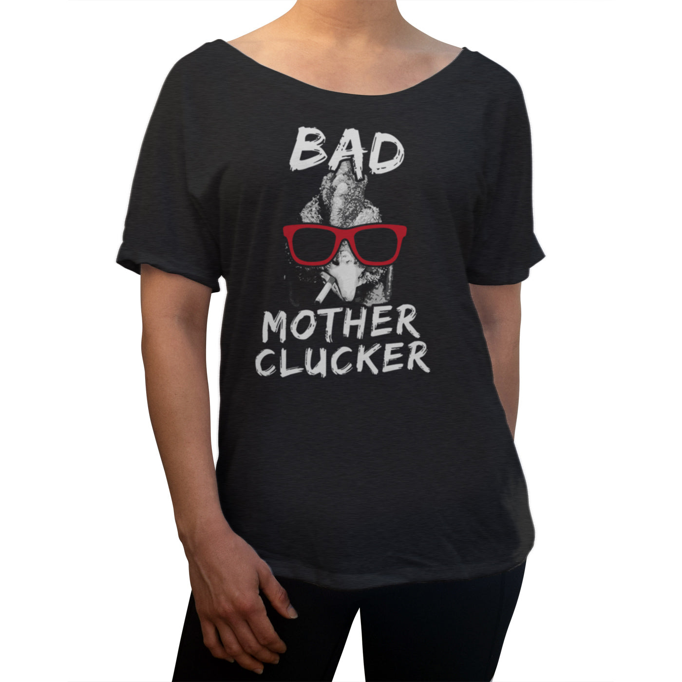 Women’S Bad Mother Clucker Chicken Scoop Neck T-Shirt